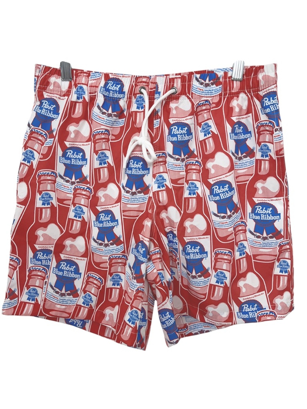 NWOT Pabst Blue Ribbon Beer Men's Swim Trunks 6.5” Inseam Medium